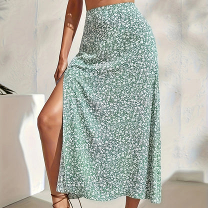 Women's Floral Split Skirt Fairy Dress