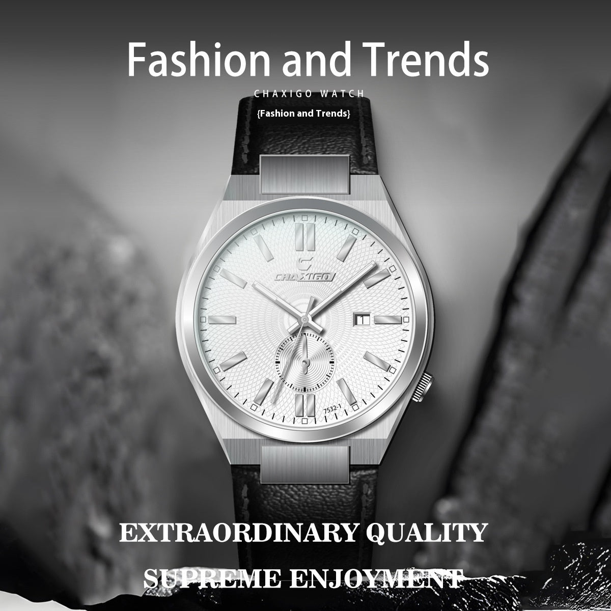 Stainless Quartz Watch Waterproof Luminous