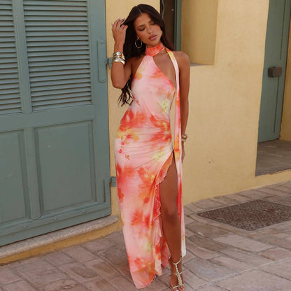 Hot Girl Style Seaside Ribbon Dress