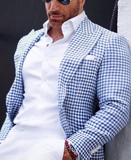 Elegant Men's Two-button Large Pocket Suit Jacket