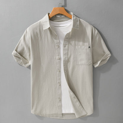 Menswear Simple All-matching Short-sleeved Shirt