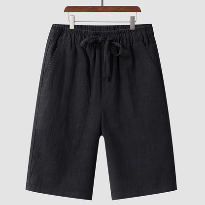 Linen Shorts Men's Cropped Pants