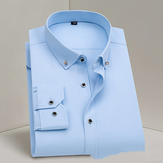 Formal Wear Men's Shirt Wedding Pure White