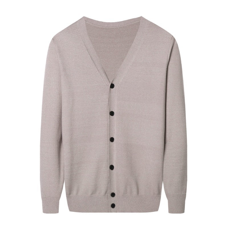 Men's Knitted Cardigan V-neck Style Sweater