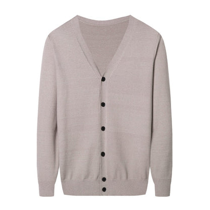 Men's Knitted Cardigan V-neck Style Sweater