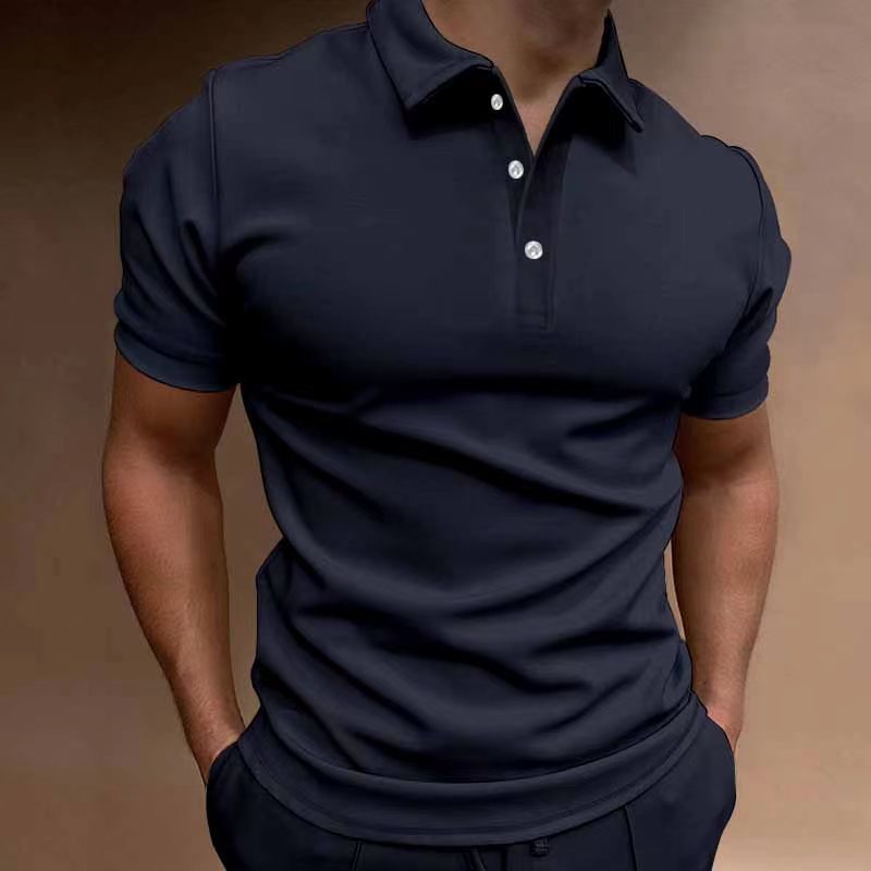 European Men's Button T-shirt