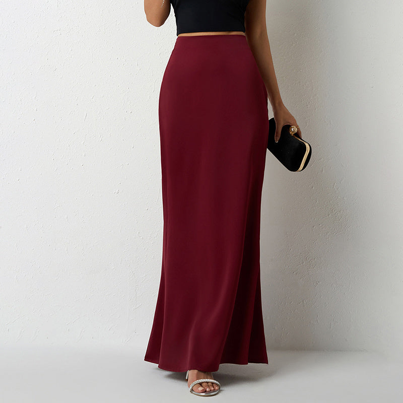 Women's Waist Flared Midi Cocktail Party Wedding Long Skirt