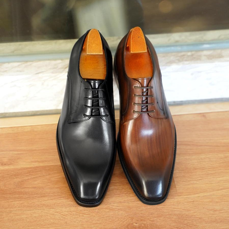 Vintage Fashion Square Toe Leather Shoes