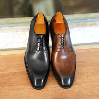 Vintage Fashion Square Toe Leather Shoes