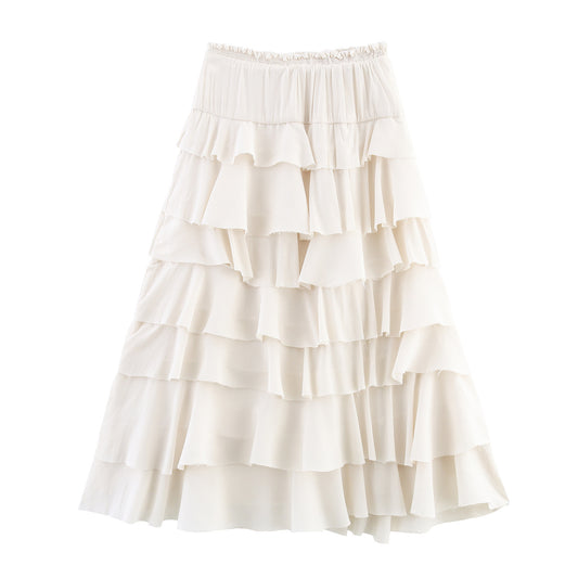 Laminated Style Midi Skirt