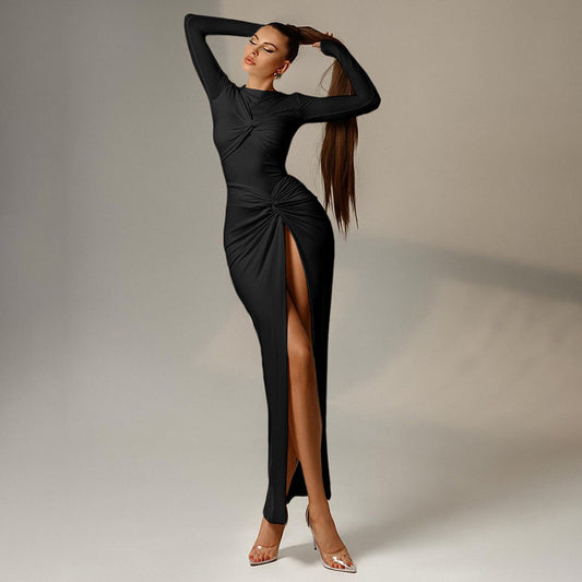 Slit High Waist Slim Fit Dress