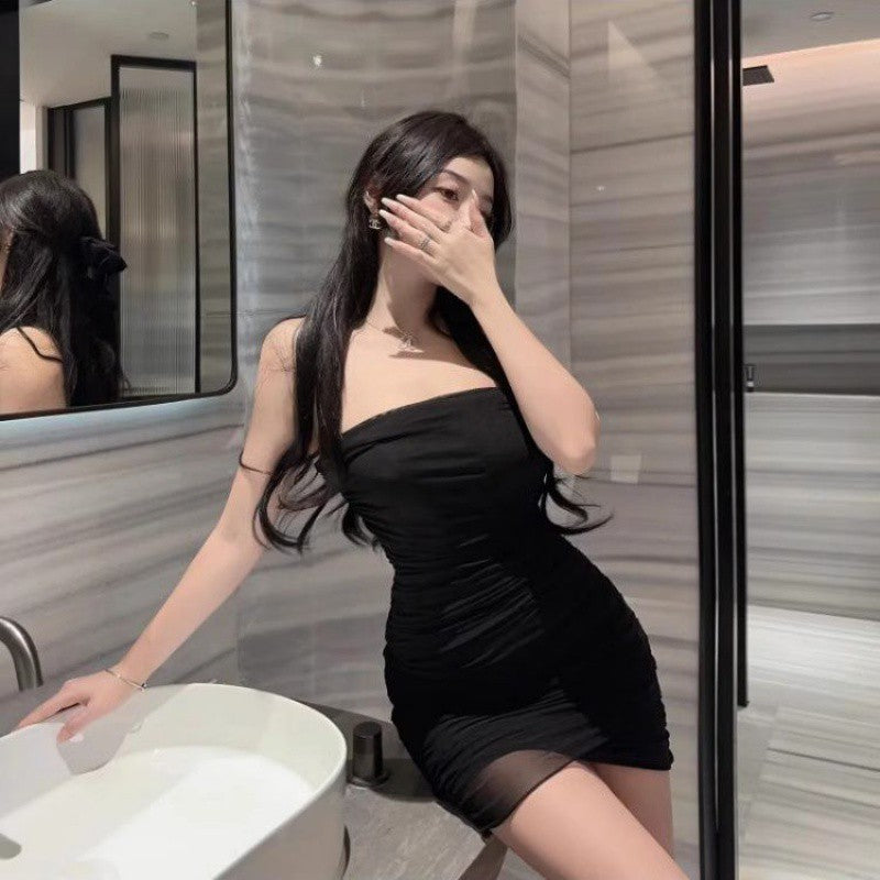 Mesh Tube Top Hip Skirt Lady Dress