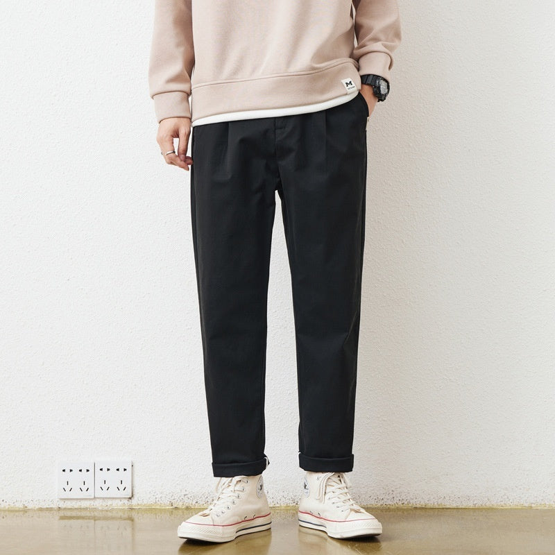 All-matching Khaki Tooling Straight-leg Pants