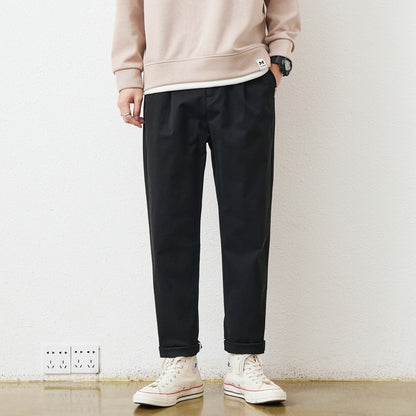 All-matching Khaki Tooling Straight-leg Pants