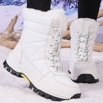 Ladie's Non-slip Waterproof Cold-proof Snow Boots Cotton-padded