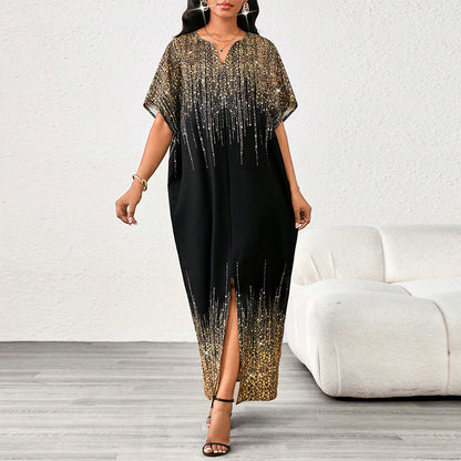 Gradient Short Sleeve Dress