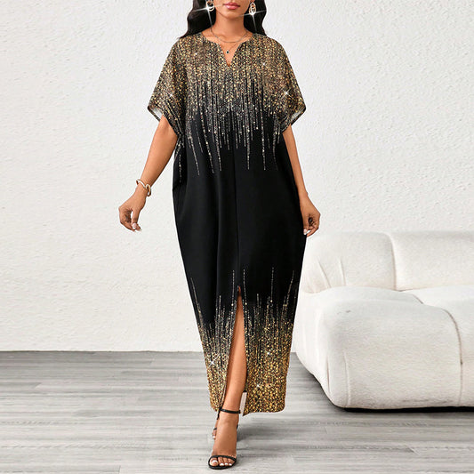 Gradient Short Sleeve Dress