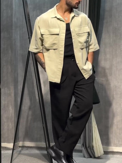 Casual Pocket Short Sleeve Shirt