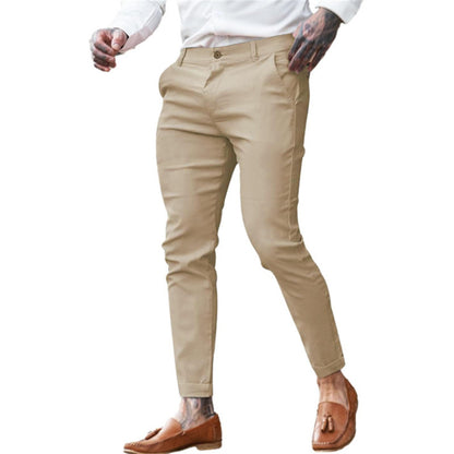 Men's Twill Cotton Stretch Fashion Slim Pencil Pants