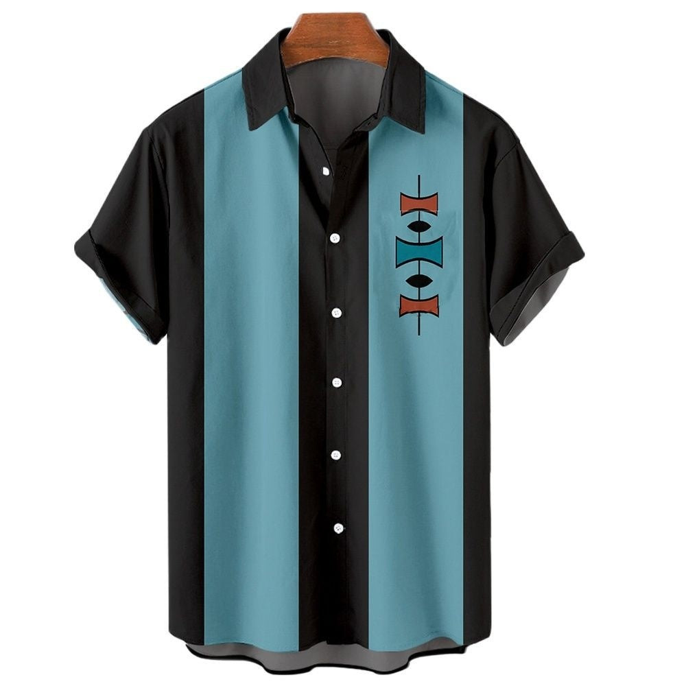 Men's Hawaiian Shirt Button Short Sleeve