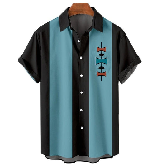 Men's Hawaiian Shirt Button Short Sleeve
