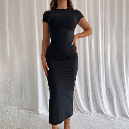 Long Elegant Sleeved Tight Fitting Dress