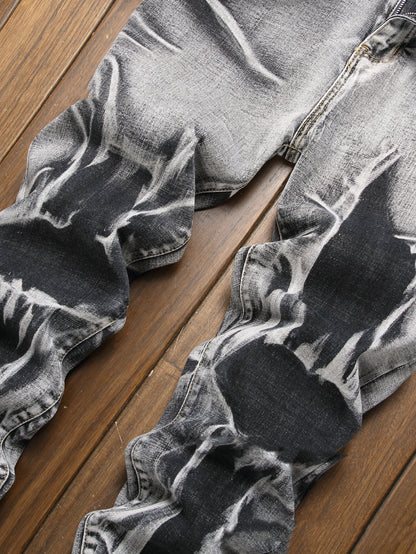 Gray Men' Slim Fit All-match Jeans