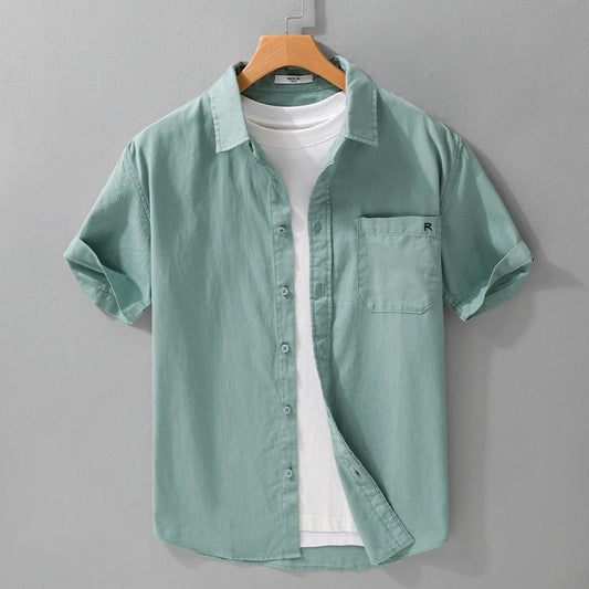 Menswear Simple All-matching Short-sleeved Shirt