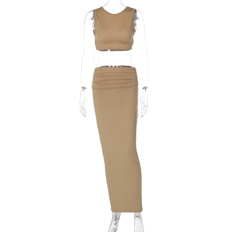 Women Tank Tops Long Skirts Party Dresses