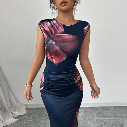 Slim Sleeveless One-step Skirt Dress