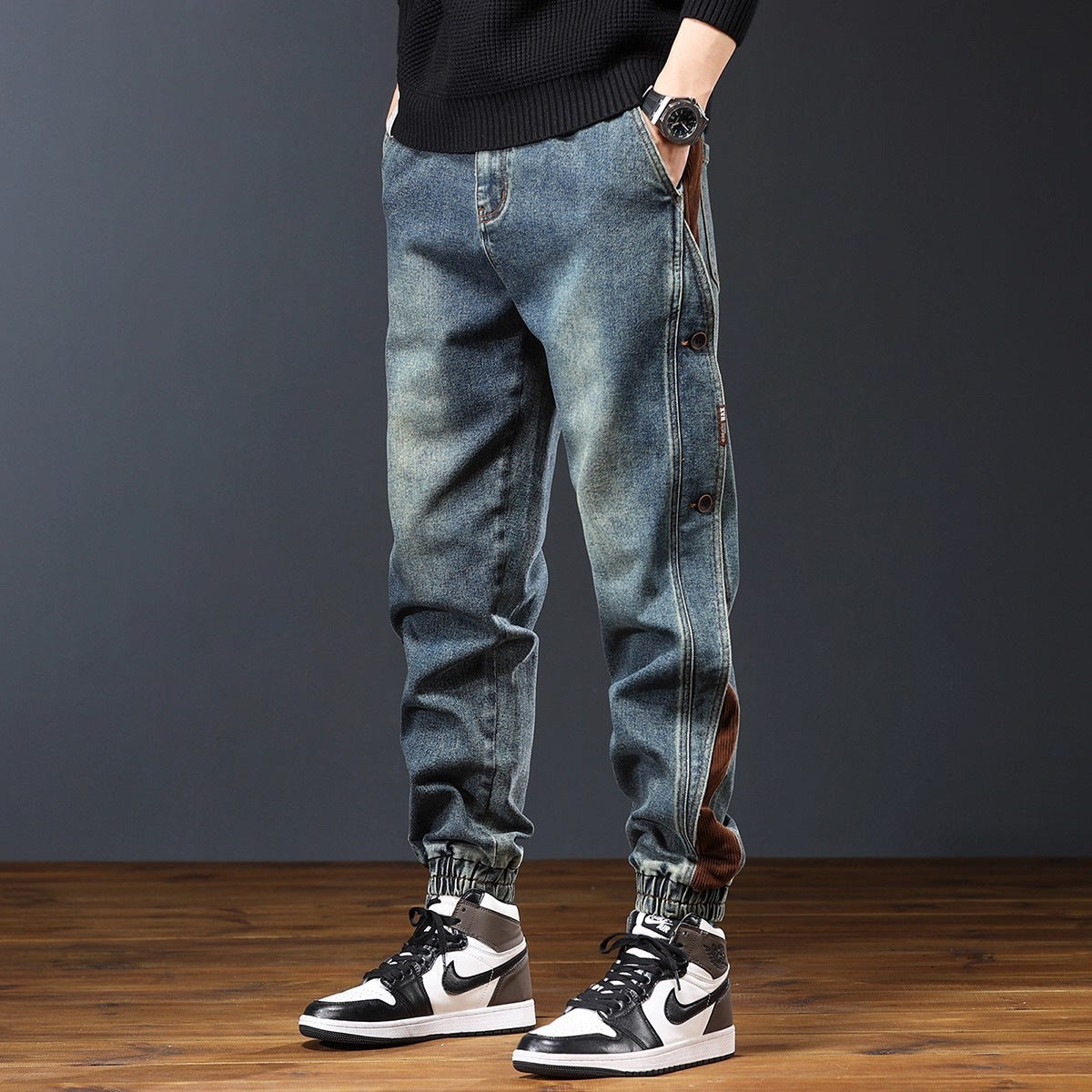 American Stitching Harlan Loose Trendy Ankle Pants