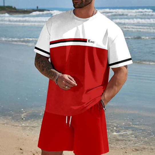 Men's Short-sleeved T-shirt Shorts Suit