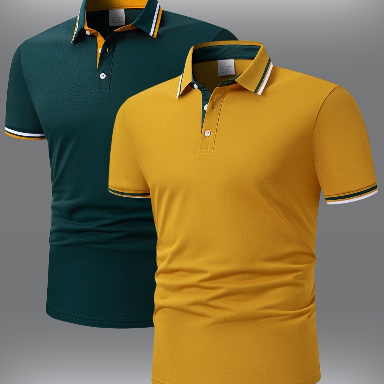 Men's Short-sleeved Shirt With Contrasting Colors