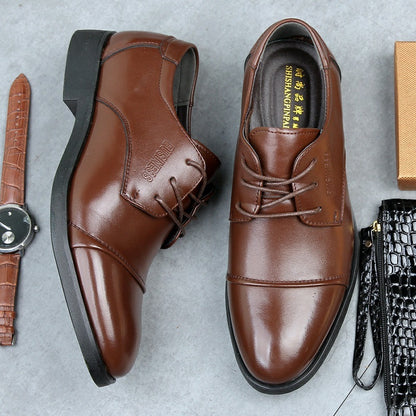 Formal Wear Leather Shoes Breathable Lace Up