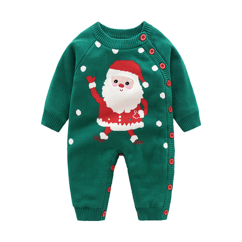 Newborn Baby Clothes Crawling Thickening Out