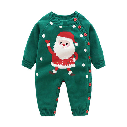 Newborn Baby Clothes Crawling Thickening Out