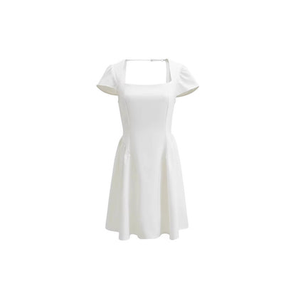 Square Collar Slimming Dress