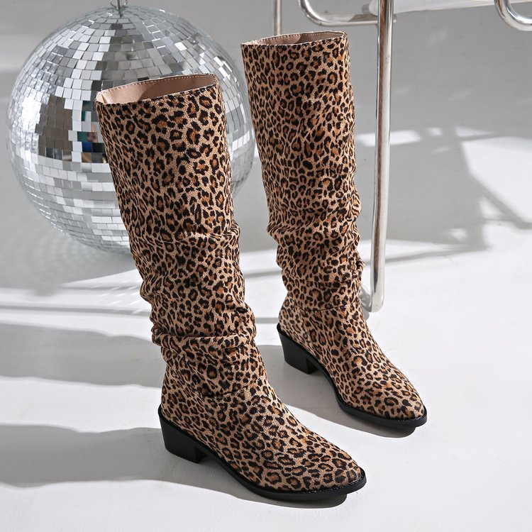 High Heel Leopard Women's Boots