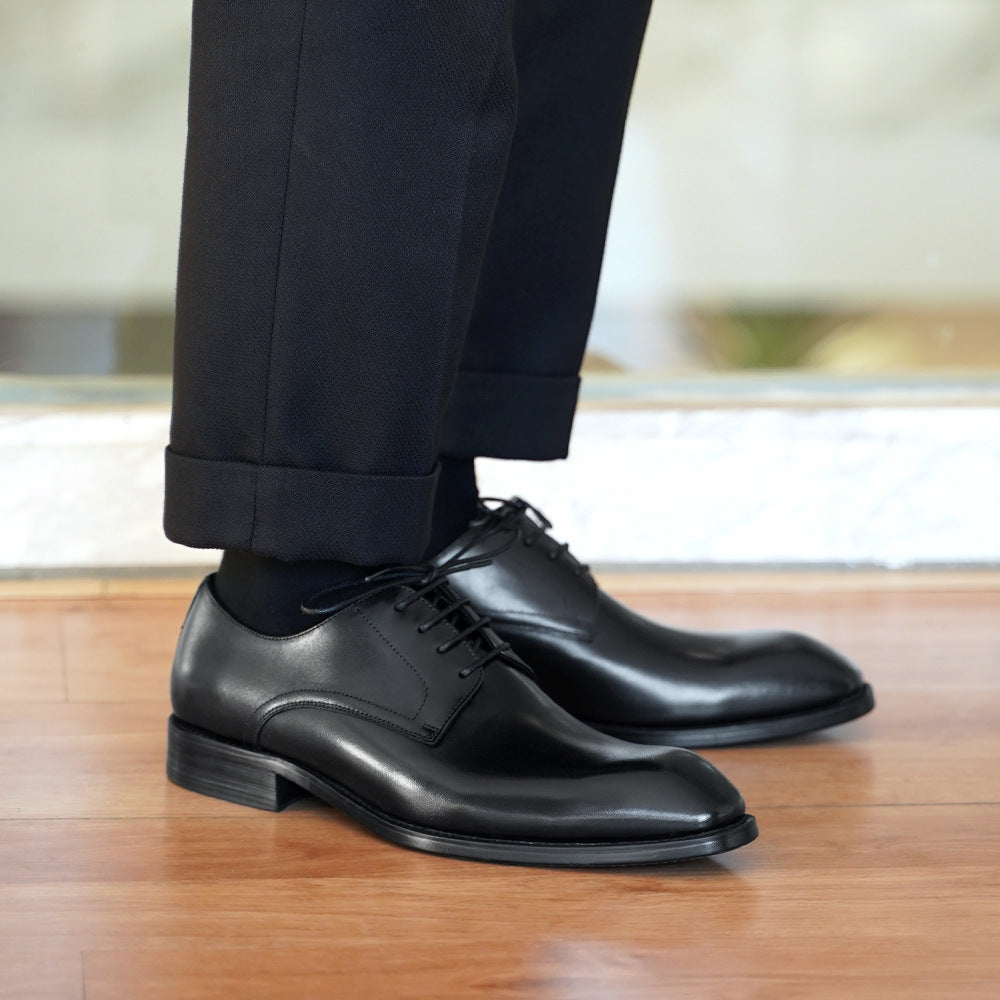 Vintage Fashion Square Toe Leather Shoes