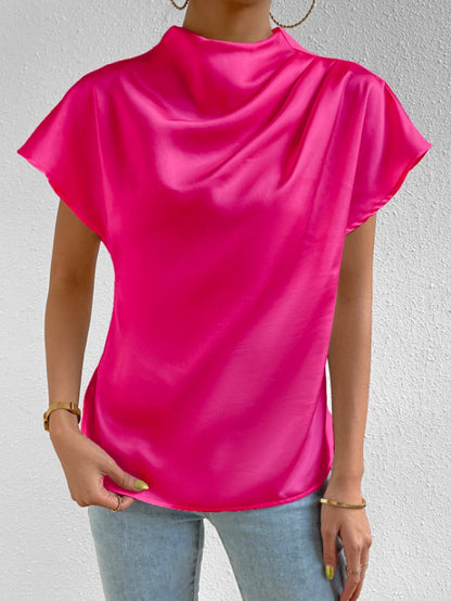 Elegant Folding Loose Women's Tops