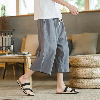 Cotton And Linen Shorts Pants