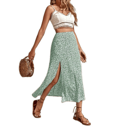 Women's Floral Split Skirt Fairy Dress