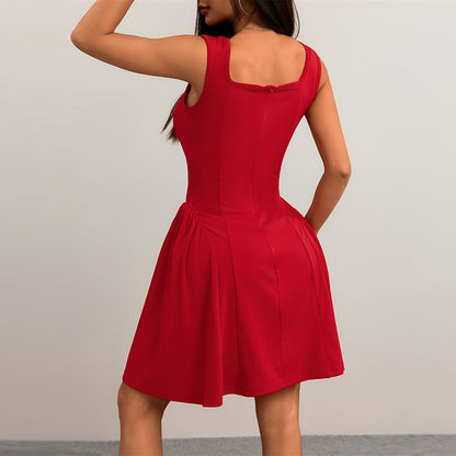 Slim Fit Backless Sleeveless Dress
