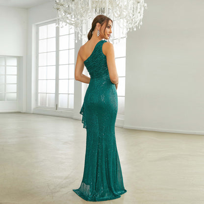 One-shoulder Evening Dress