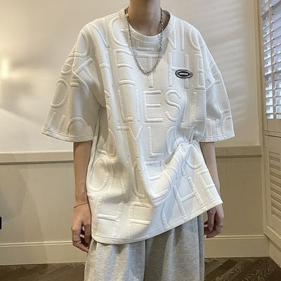 Three-dimensional Men's Sleeve Loose T-Shirt