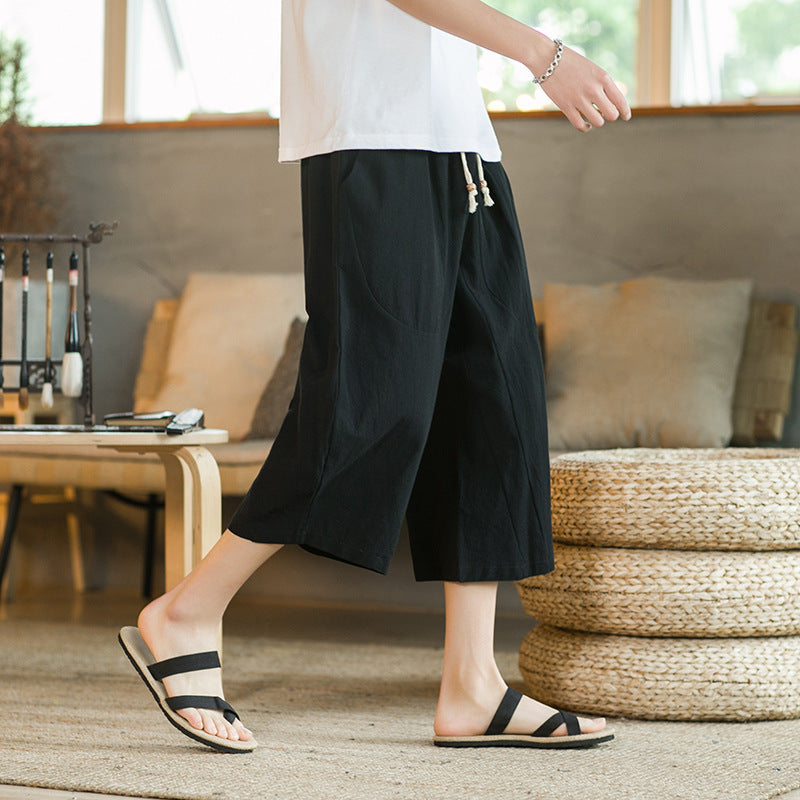 Cotton And Linen Shorts Pants