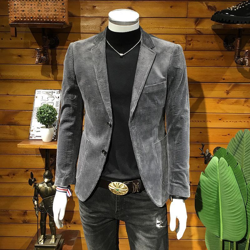 Corduroy Suit Men's Business Slim Fit Casual