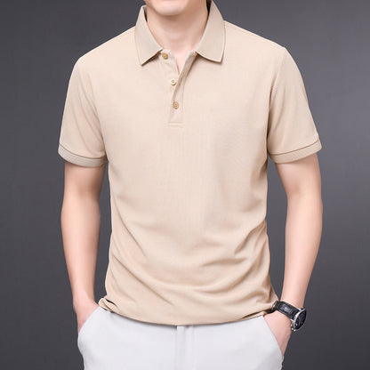 Men's Lapel Short Half Sleeve T-Shirt