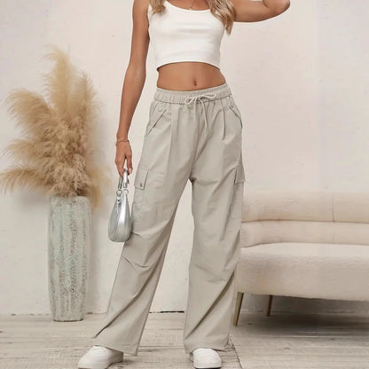 American Trousers High Waist Wide-leg Overalls