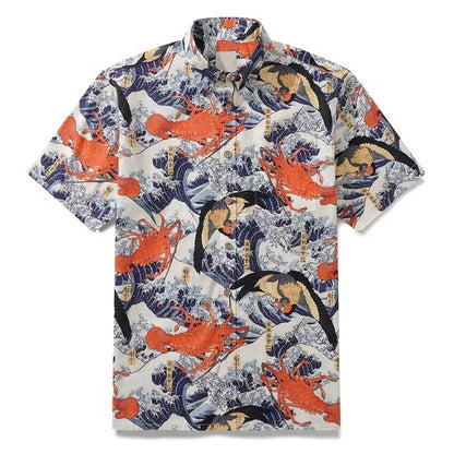 Men's Shirt Hawaiian Tropical Style